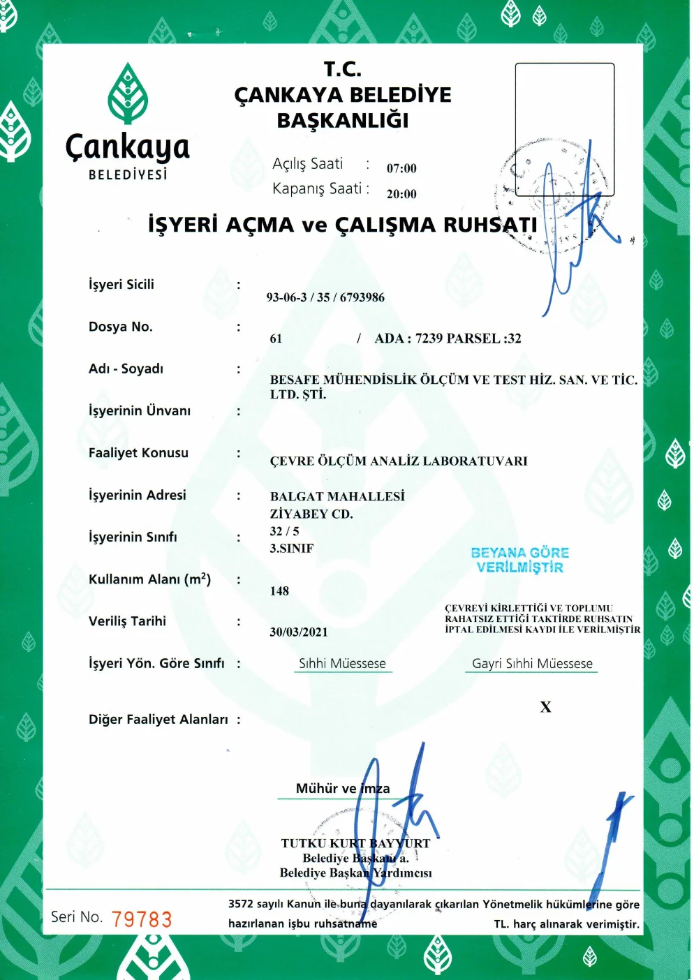 İşyeri Açma ve Çalışma Ruhsatı önizleme